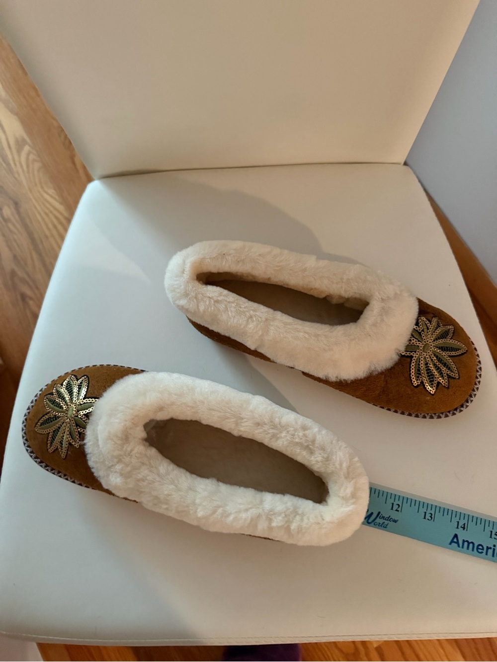 Sheepskin soft sole slippers size 7